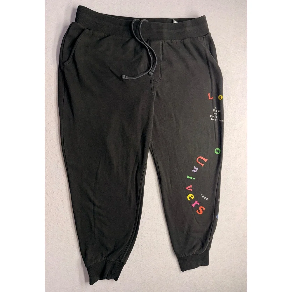 True Religion Mens XXL Black Love Is Universal Spring 2020 Jogger Sweatpants